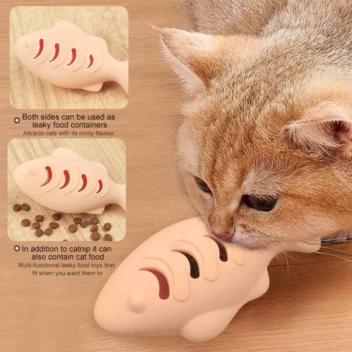 Cheerhunting - Wholesale Pet Toy - Cat - Moo - Dual-Sided Leaky Cat Food Toy - Fish Design