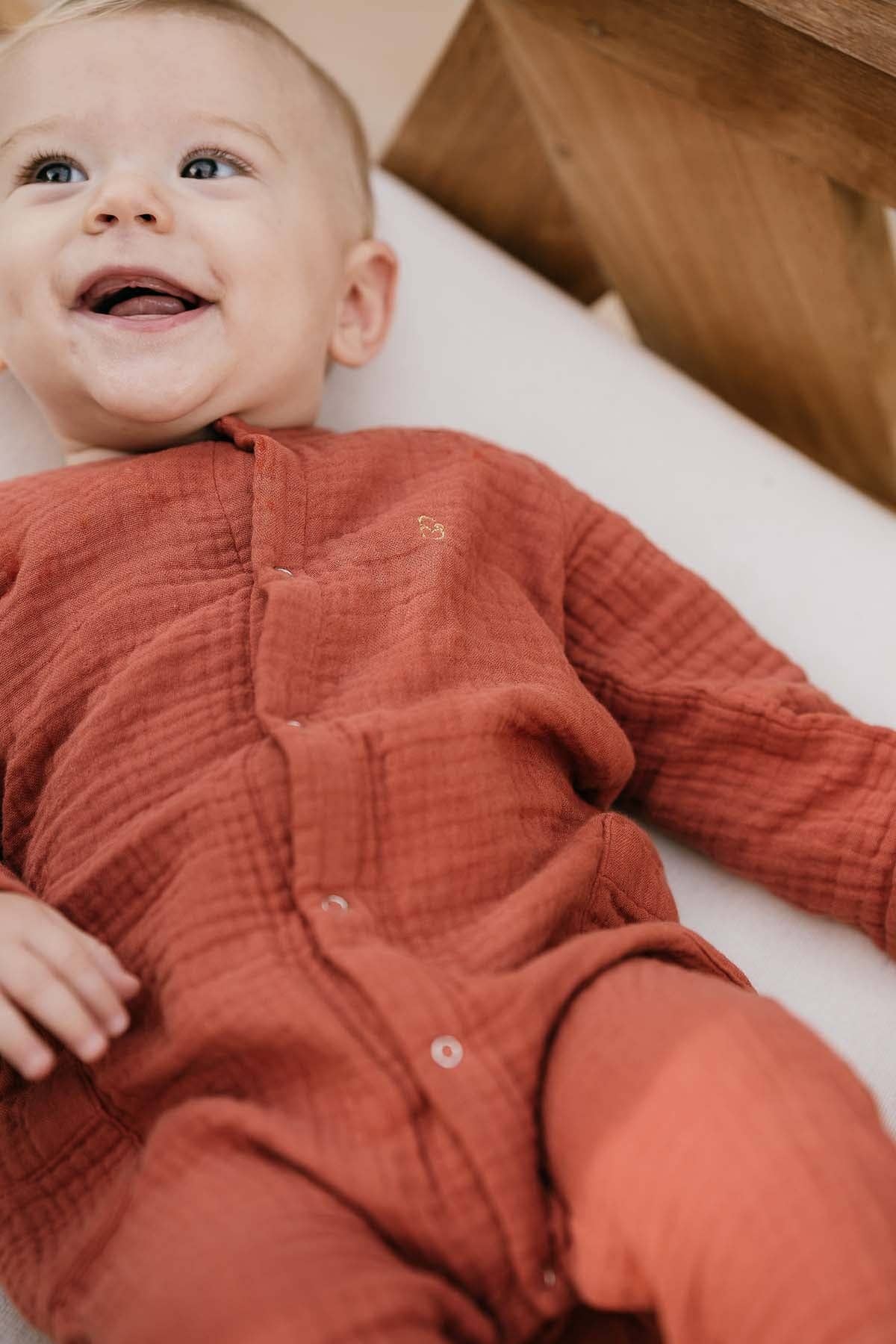 You&Milk - Wholesale Jumpsuit - Baby - Bohémilk baby romper 100% organic cotton gauze (milk or terracotta)1