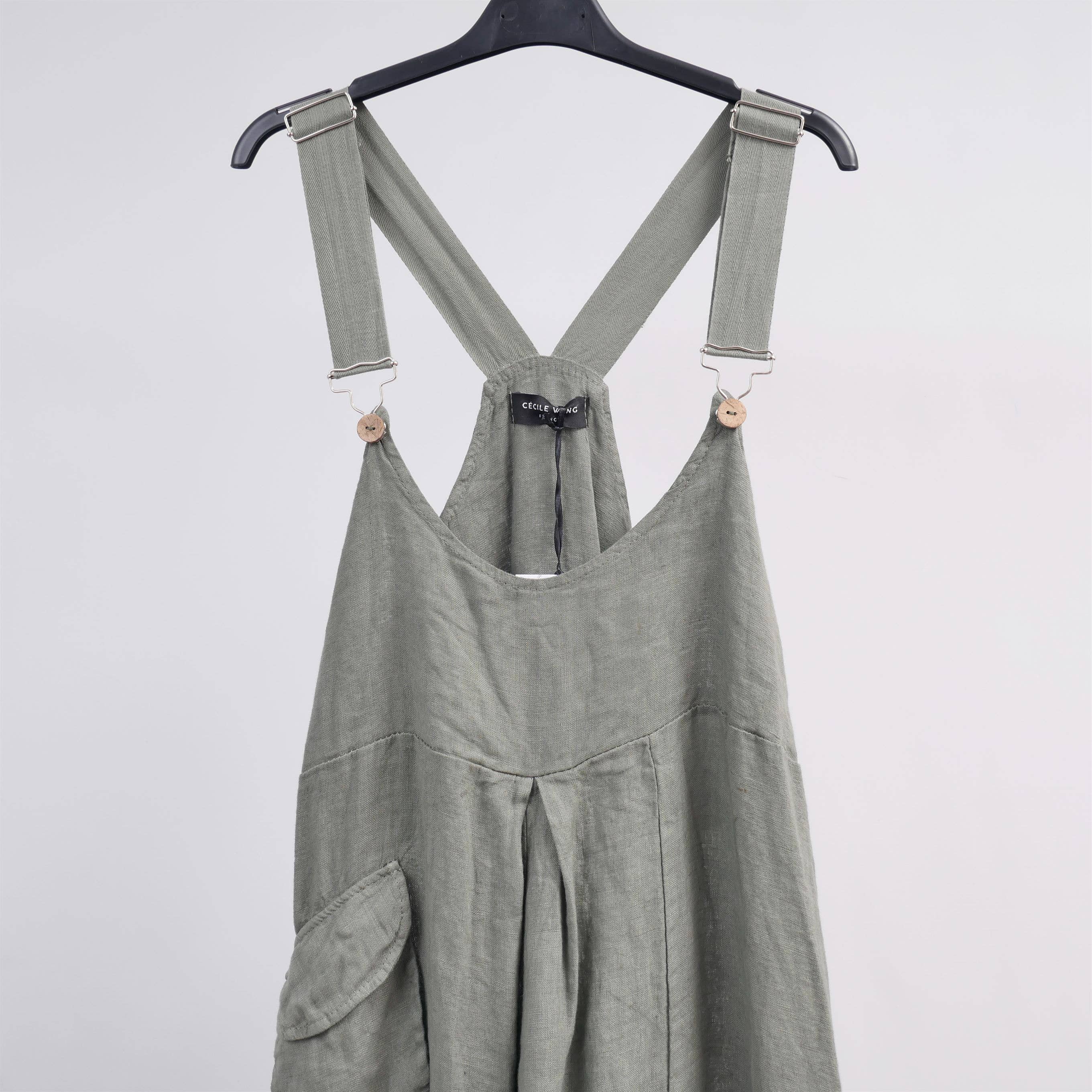 Cecile Wang - Wholesale Overalls - Women's - YX90420 linen jumpsuit6