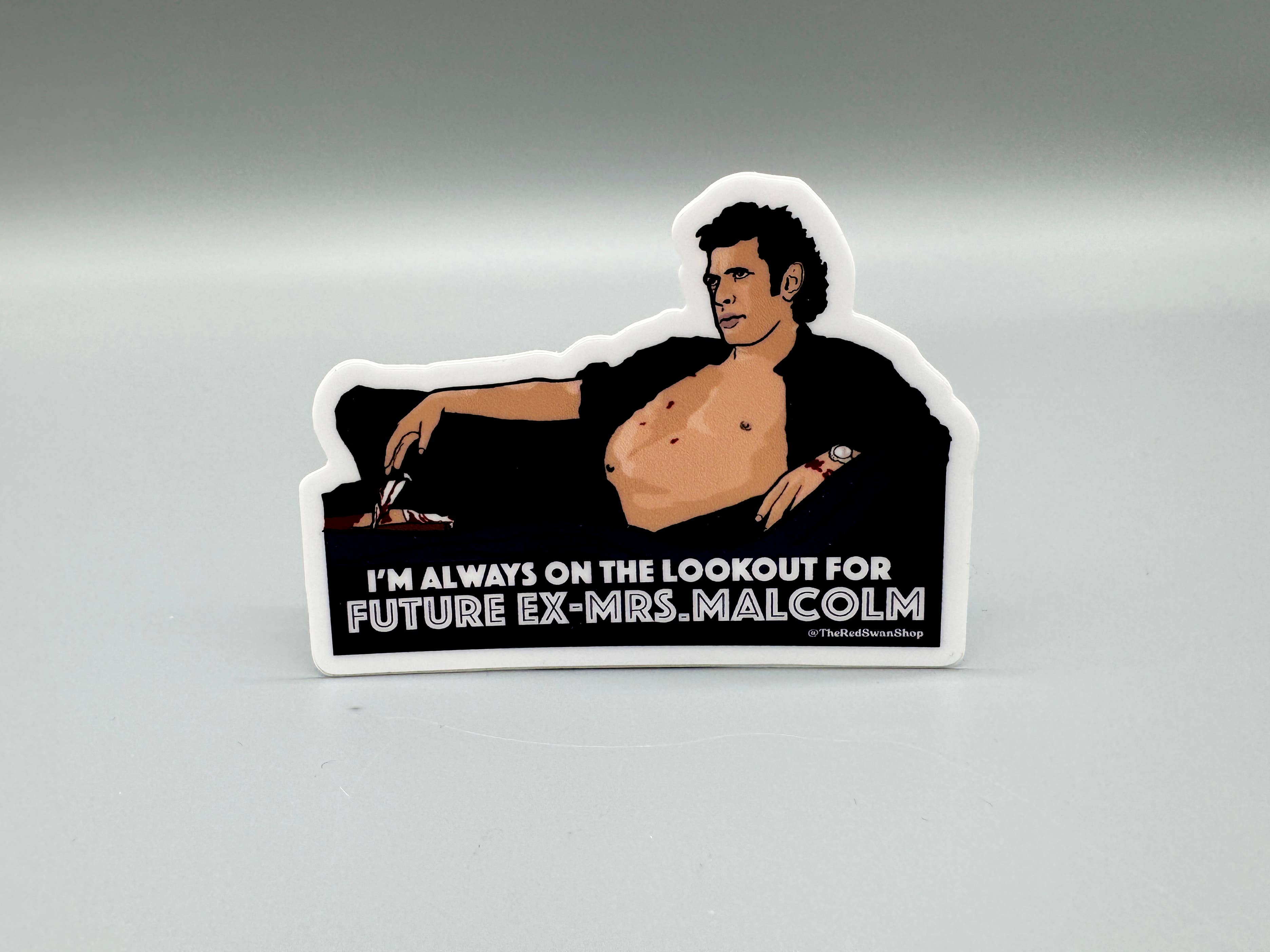 The Red Swan Shop – wholesale Sticker – Vinyl Decal - Jurassic Park - Ian Malcolm