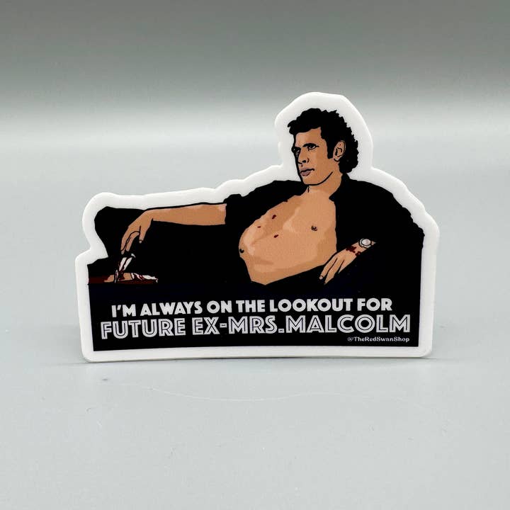 The Red Swan Shop - Wholesale Sticker - Vinyl Decal - Jurassic Park - Ian Malcolm