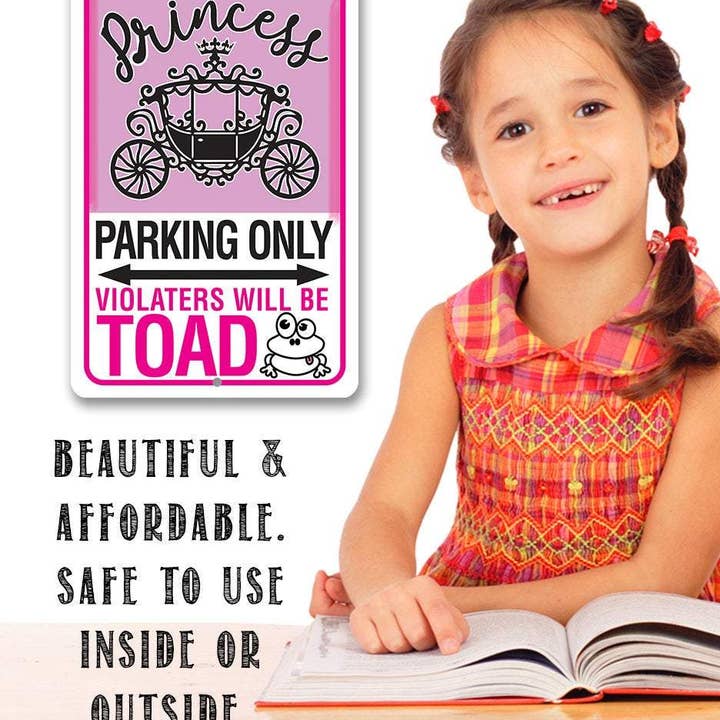 Lone Star Art - Wholesale Sign - Princess Parking - Metal Sign