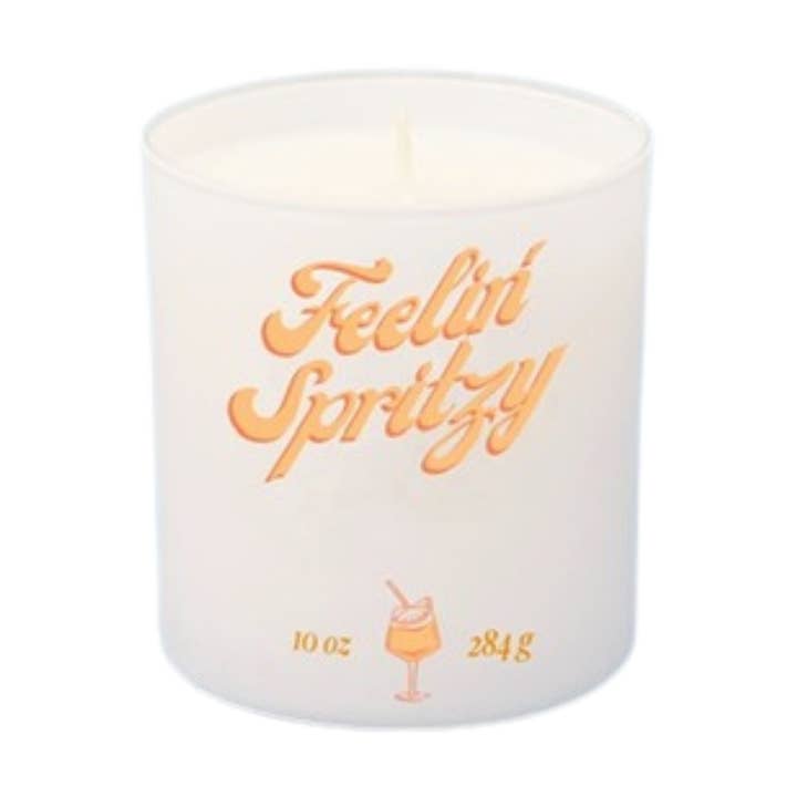 Feelin Spritzy' Aperol Spritz geurkaars voor wholesale door Saturday Candle Company