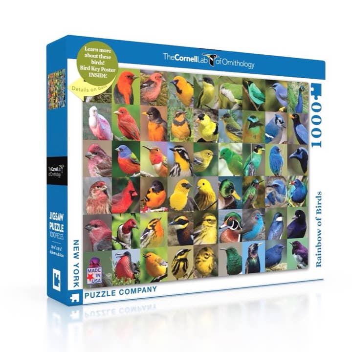 New York Puzzle Company - Wholesale Puzzle - Adult - Rainbow of Birds - 1000 Piece Jigsaw Puzzle