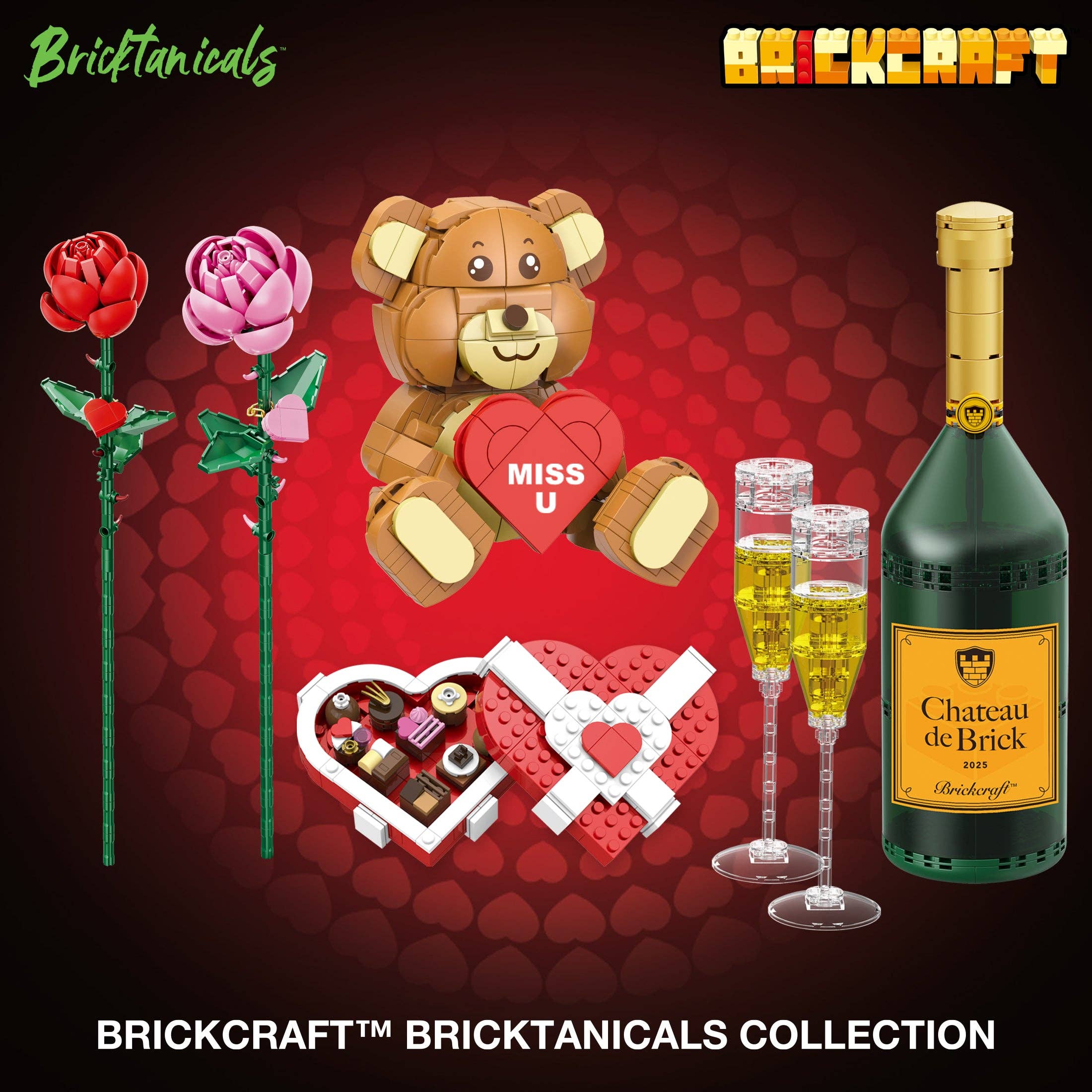 Brickcraft - Wholesale Building Set - Kids - Bricktanicals Red Long Stem Rose Brick Building Set10