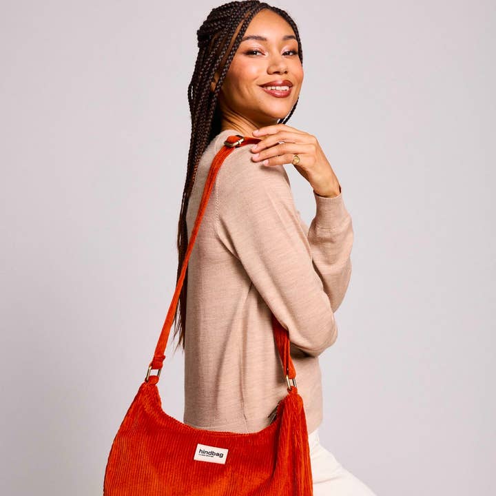 Hindbag - Wholesale Shoulder Bag - Women's - Brick Velvet Pink Bag0