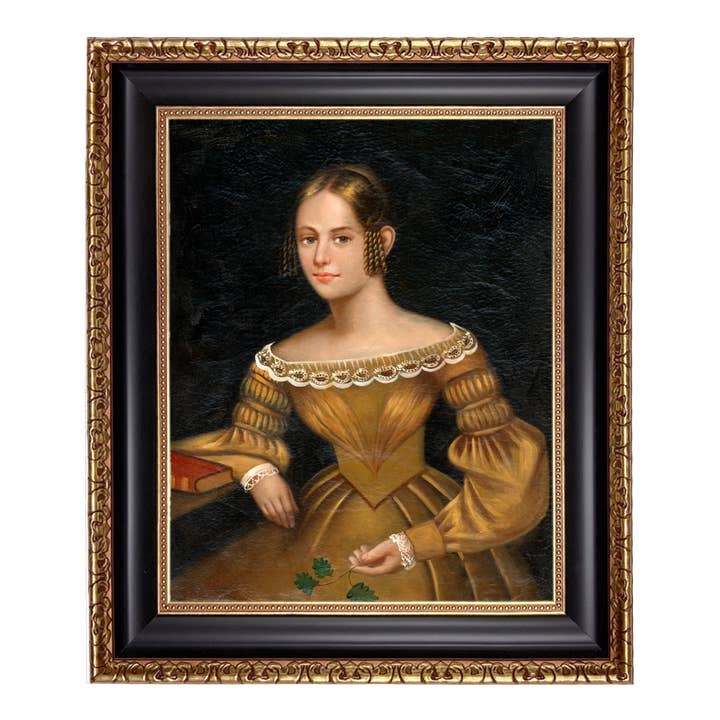 Portrait of a Woman in Yellow Dress Painted Print on Canvas and other Purchase Wholesale artist canvas. Free Returns & Net 60 Terms on Faire trending on Faire.