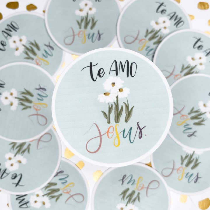 TE AMO JESUS, PEGATINA | ACABADO MATTE pour la vente par Creative Worship