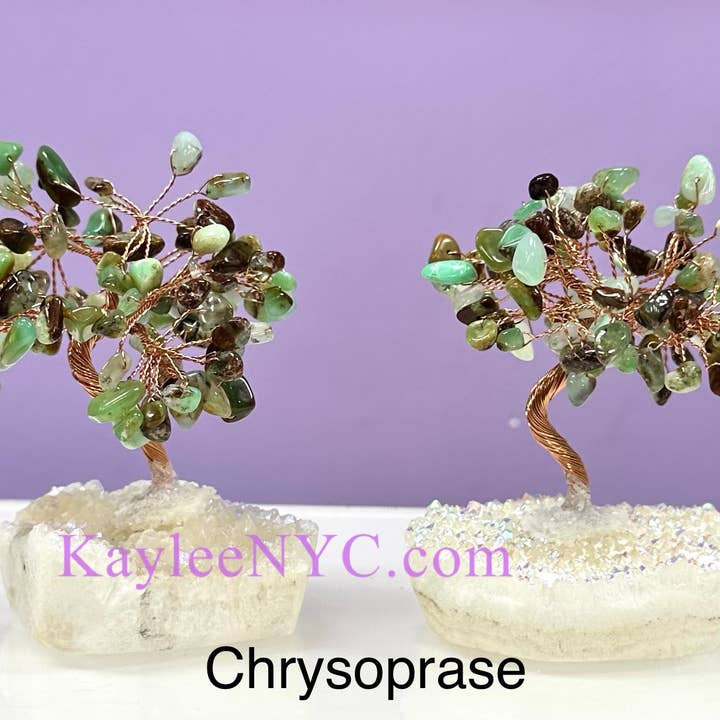 KayleeNYC - Wholesale Spiritual Stone/Crystal - Bonsai Tree with Angel Aura Quartz Cluster Base4