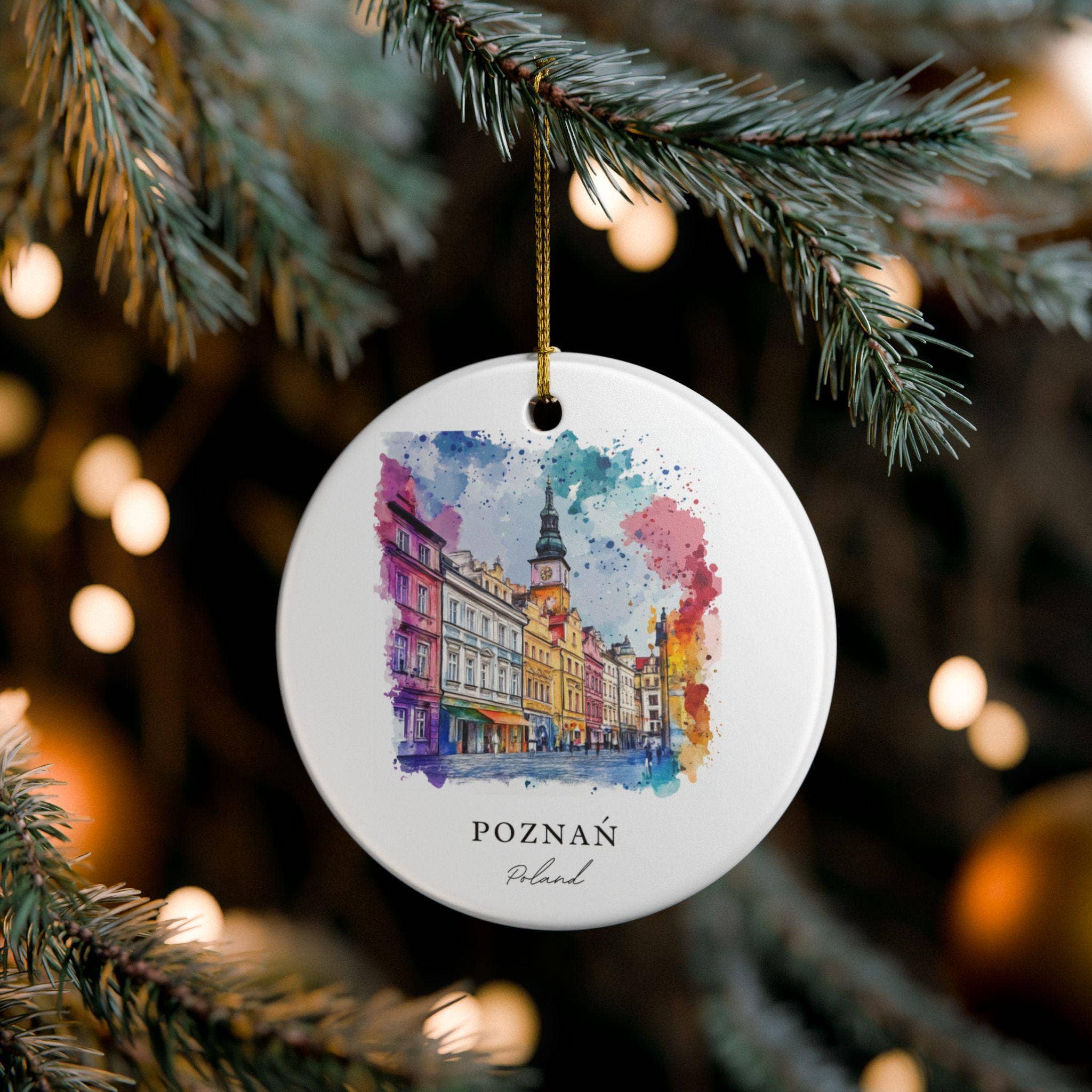 Premium Travel Art - Wholesale Ornament - Poznan Ornament: Unique Poznan Poland Souvenir, Poland Xmas Decor, and Authentic Poznan Poland Gift0