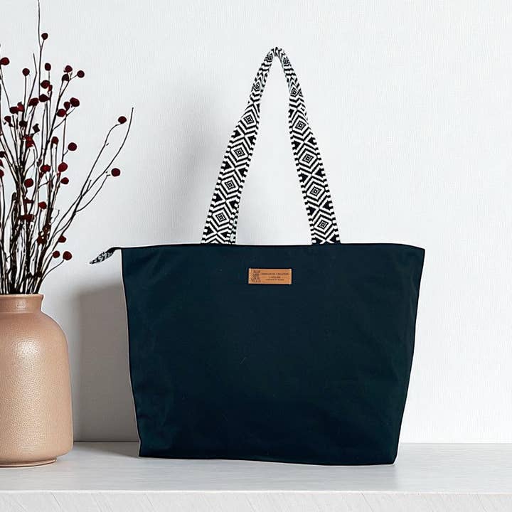 Sac alabama, "Brooklyn" noir pour la vente par Emmanuel Création