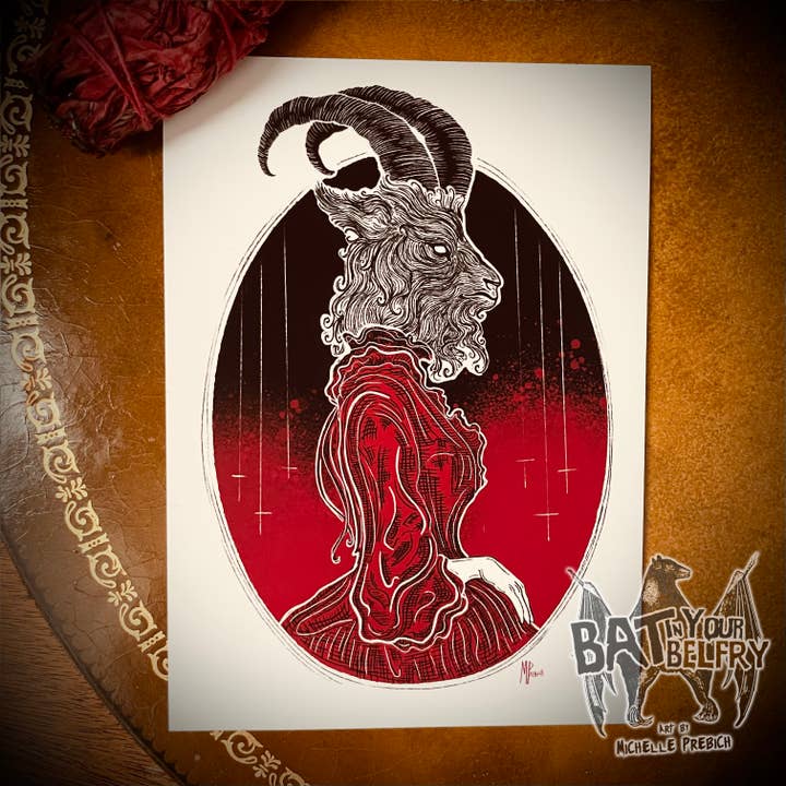 Bat In Your Belfry - Wholesale Art Print - Witch-Hunt Art Print