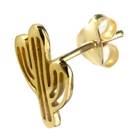 Boucles d'oreilles en argent sterling avec cactus pour la vente par Las Joyas de Amanda