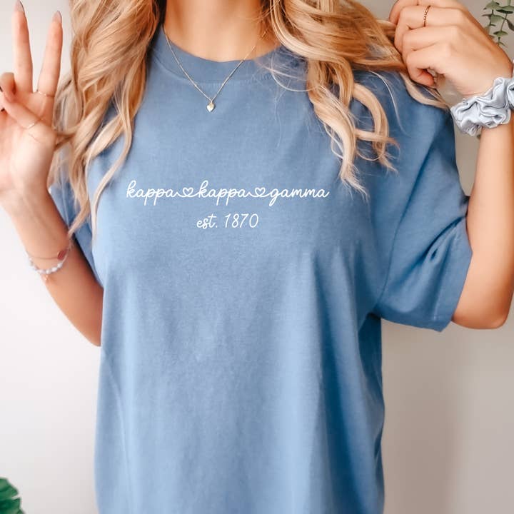 Kappa Kappa Gamma Sorority T-shirt for wholesale by Golden Sol Collective