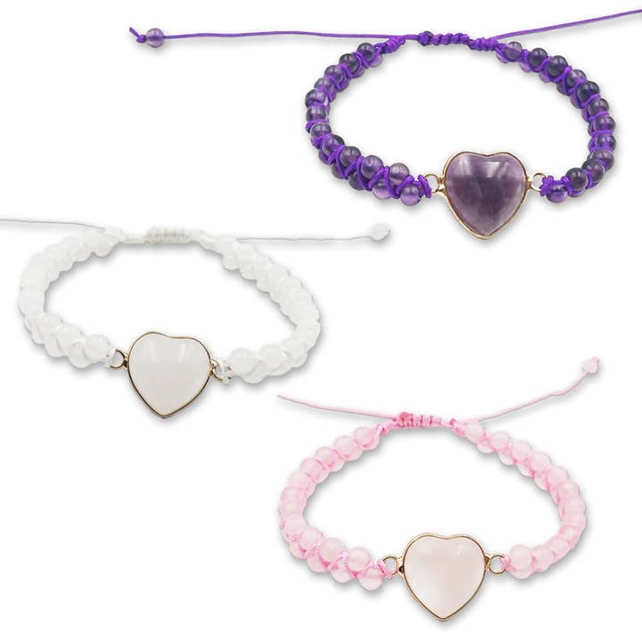 gemstone heart bracelet for wholesale by JOJO Geschenke