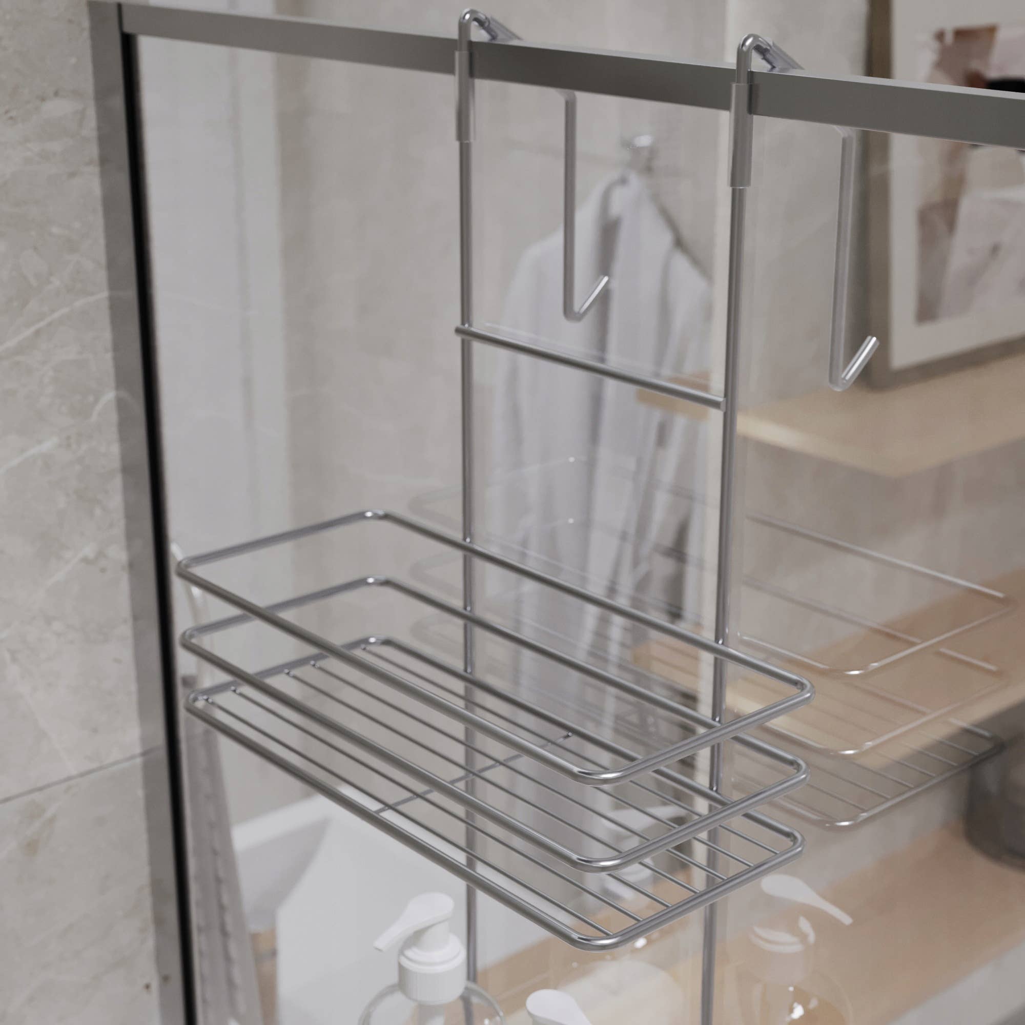 UMWCrafts – wholesale Free-standing shelf – Bathroom Shelf For A Shower Cabin, 2-Tier6
