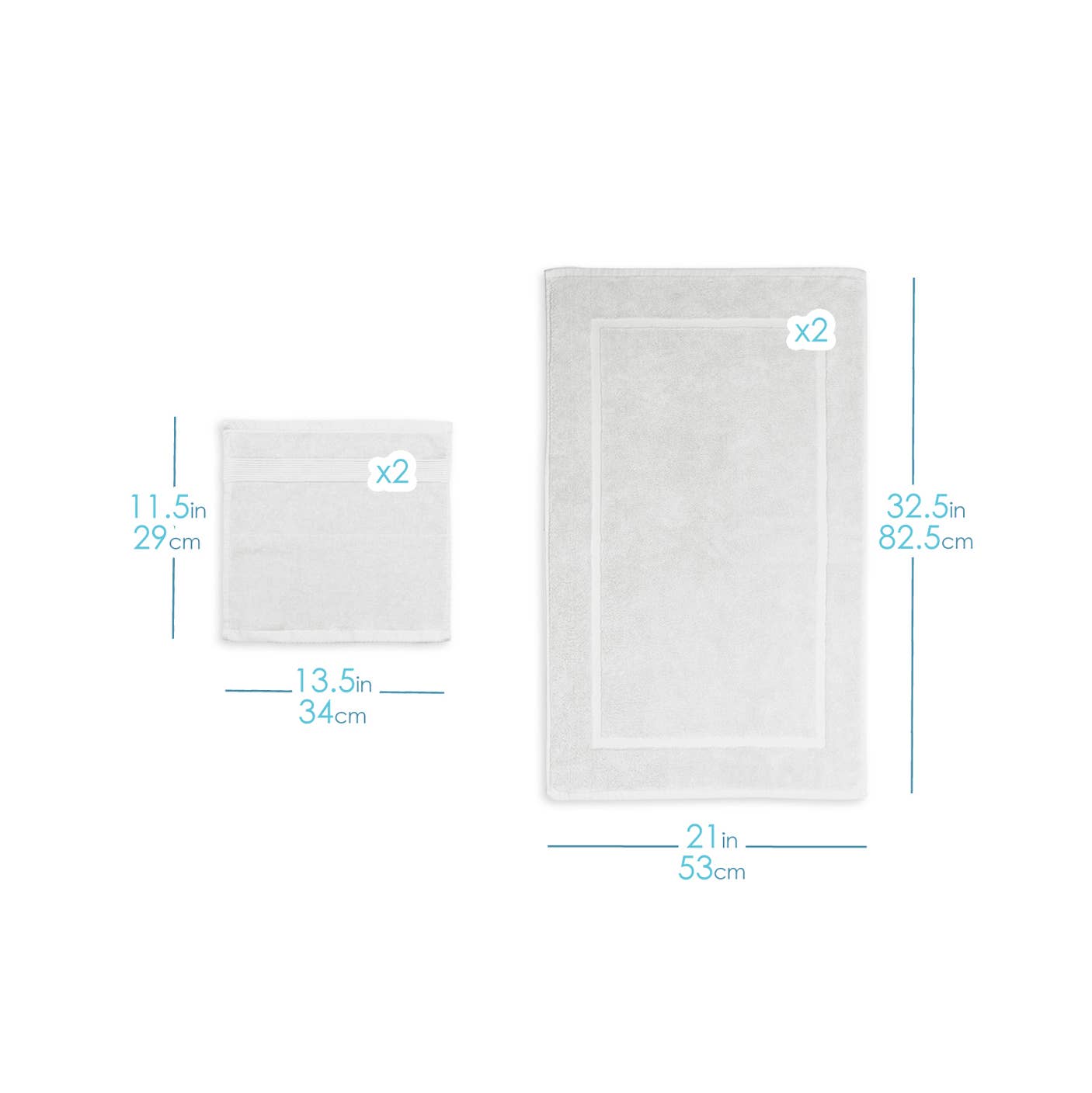 Clara Clark - Vente Ensembles de serviettes - Ensembles de serviettes de luxe21