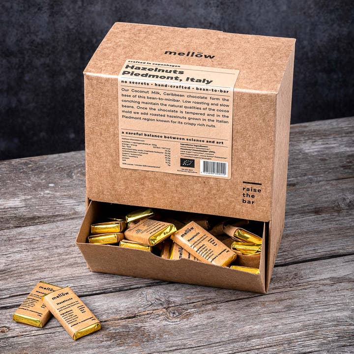 Mellow Chocolate - Wholesale Chocolate Bar - Piedmont Hazelnuts - Mellow Minis