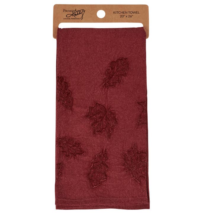 Primitives by Kathy - Wholesale Tea Towel - Falling Leaves Kitchen Towel2
