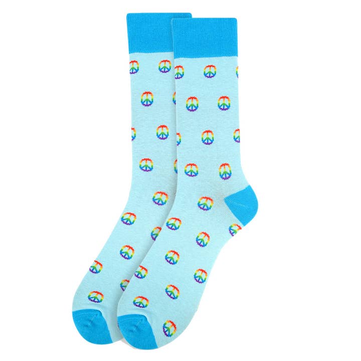Selini New York - Wholesale Socks - Men's - Men's Peace Sign Novelty Socks - NVS1901