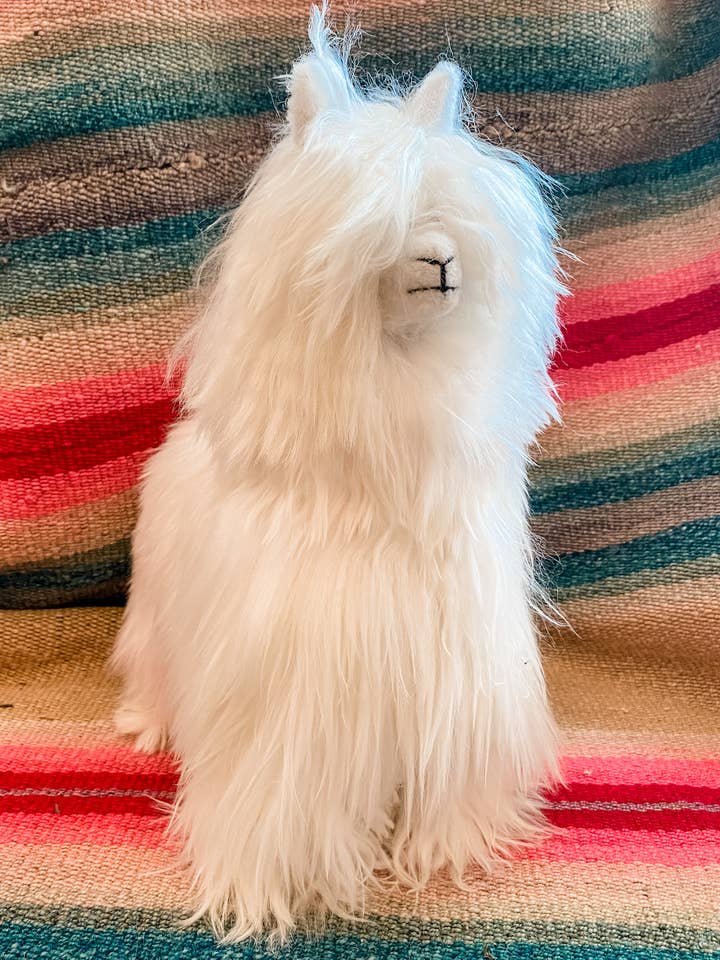 12" Long Hair Alpaca Stuffy for wholesale by Asher Market
