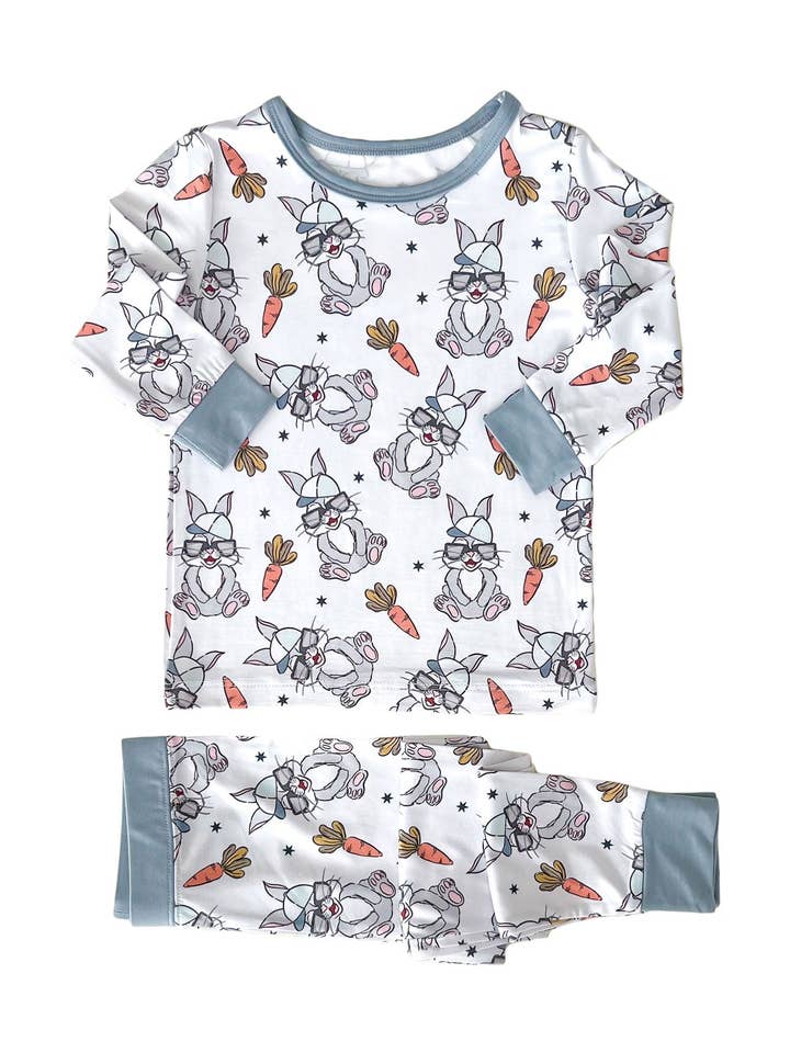 Bamboo Easter Boys' Two Piece Set | Rad Bunny for wholesale by Lucky Panda Kids