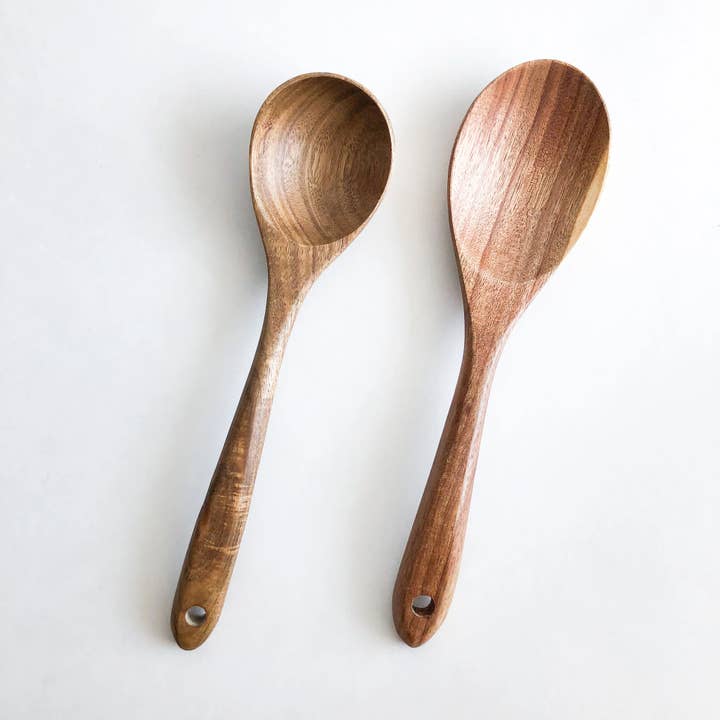 Smile Boutiques - Wholesale Kitchen Utensil Set - Natural Acacia Wood Kitchen Utensil Set