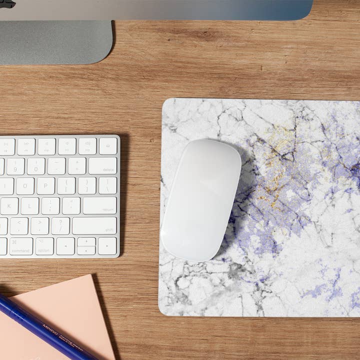 Livy Lou Designs + Co – wholesale Mousepad/trackpad – Purple Marble Mouse Pad