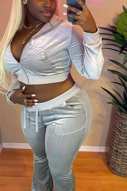 Queen Fashion – wholesale Set med topp och kjol - Dam – Velourjacka träningsset2