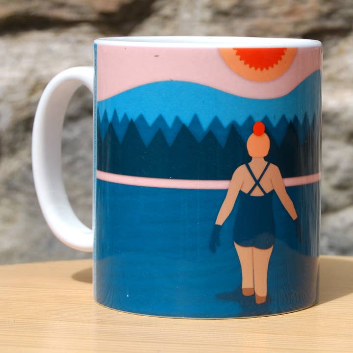 Wild Swimming Loch | Mug for wholesale by Designed by Islay