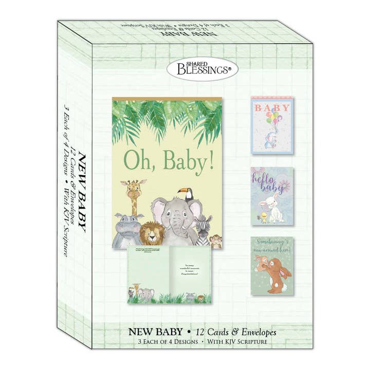 Crown Point Graphics - Wholesale Baby Card - New Baby - Hello Baby! Boxed New Baby Cards1