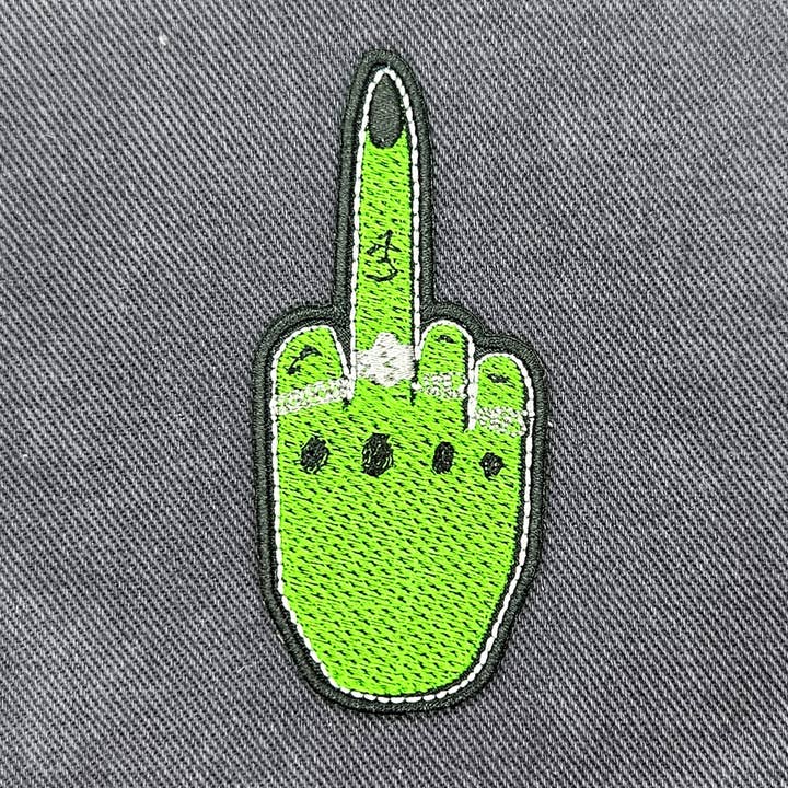 Junkyard Witch - Wholesale Patch - Witches Middle Finger Iron On Patch