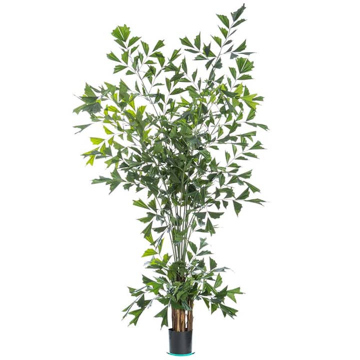 8' Fishtail Palm Tree inwith 741 Leaves in Plastic PotGreen for wholesale by Silk Flower Depot