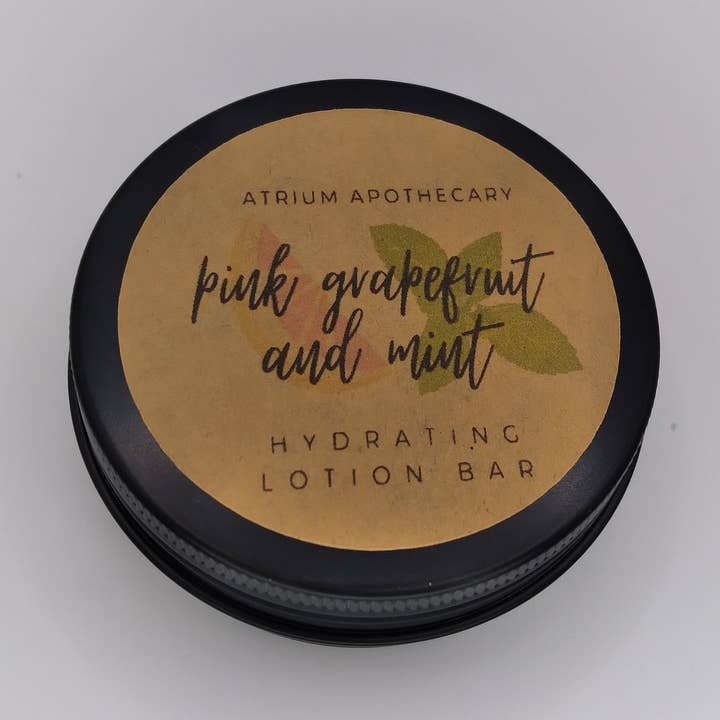 Pink Grapefruit and Mint Lotion Bar | Hydrating | Travel for wholesale by Atrium Apothecary Inc