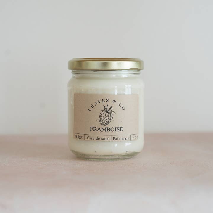 Leaves & Co - Wholesale Jar/Filled Candle - Raspberry Scented Candle Seasonal Jar