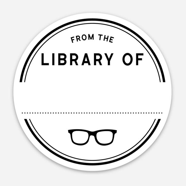 Bookplate Vinyl Sticker for wholesale by Public School Paper Co.