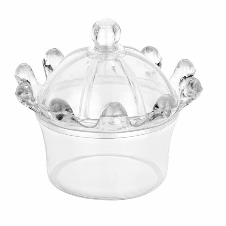 Crown Shaped Acrylic Candy Boxes 8 Pack 2.95"X2.75" for wholesale by Hammont