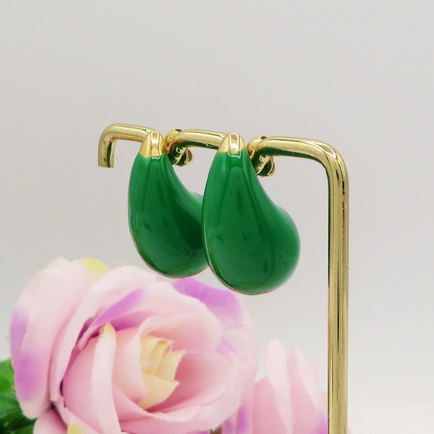 Daemon srls - Wholesale Dangle Earrings - DROP COLOURS - ACCIAIO INOSSIDABILE ~ Paio Orecchini goccia bombe' smaltati7