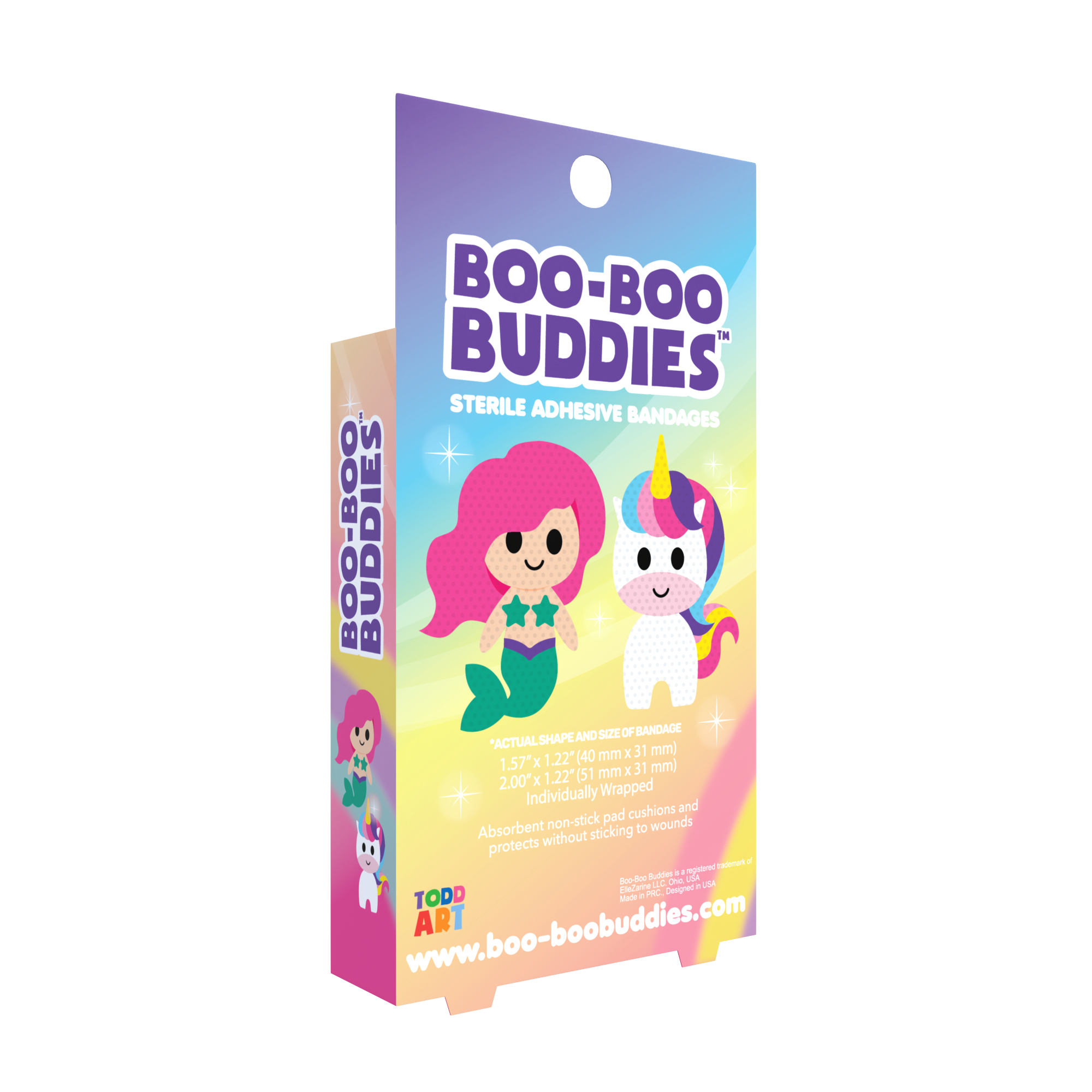 Boo Boo Buddies - Vendita all'ingrosso Cerotti - Bambini e neonati - Cerotti per Bambini – Sirena + Unicorno (24 Pezzi, Senza Lattice)3