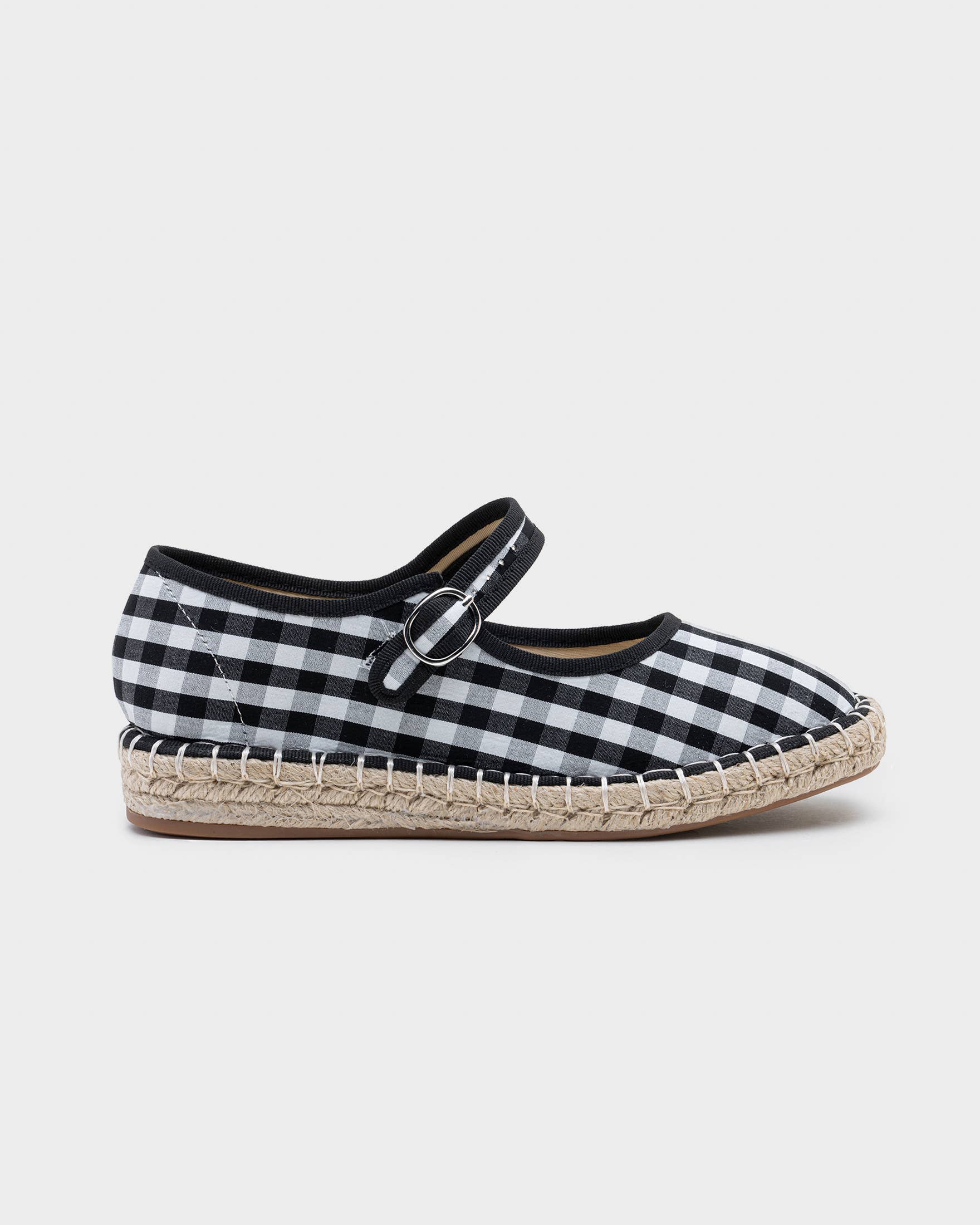 CEREZA - Vente Ballerines – femme - Espadrille Mary Jane à motif à carreaux0