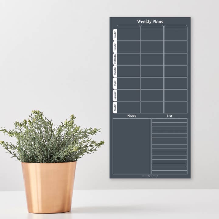 Peel & Stick Wall Planner | Reusable Weekly Schedule • 20x40cm • Ink for wholesale by Organising Life Beautifully