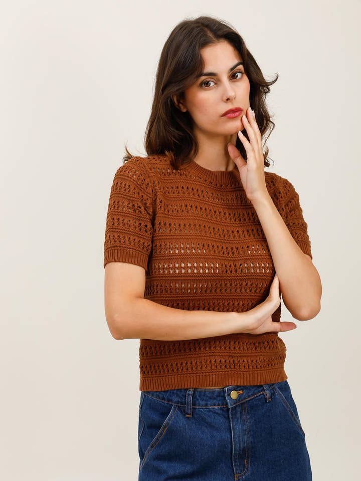 A1359 KNITTED SWEATER for wholesale by Daphnea