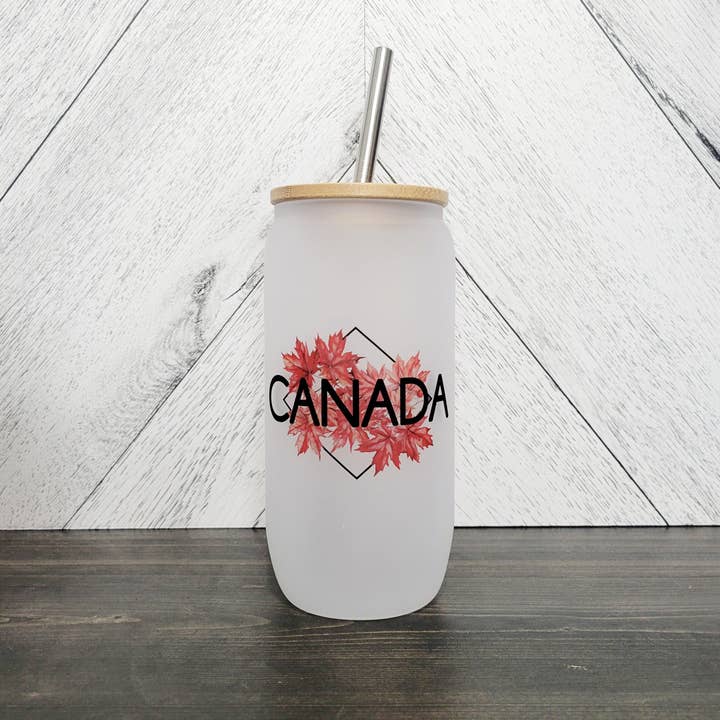 DIYxe – wholesale Dricksglas och koppar – Kanada frostat glasburk med bambulock