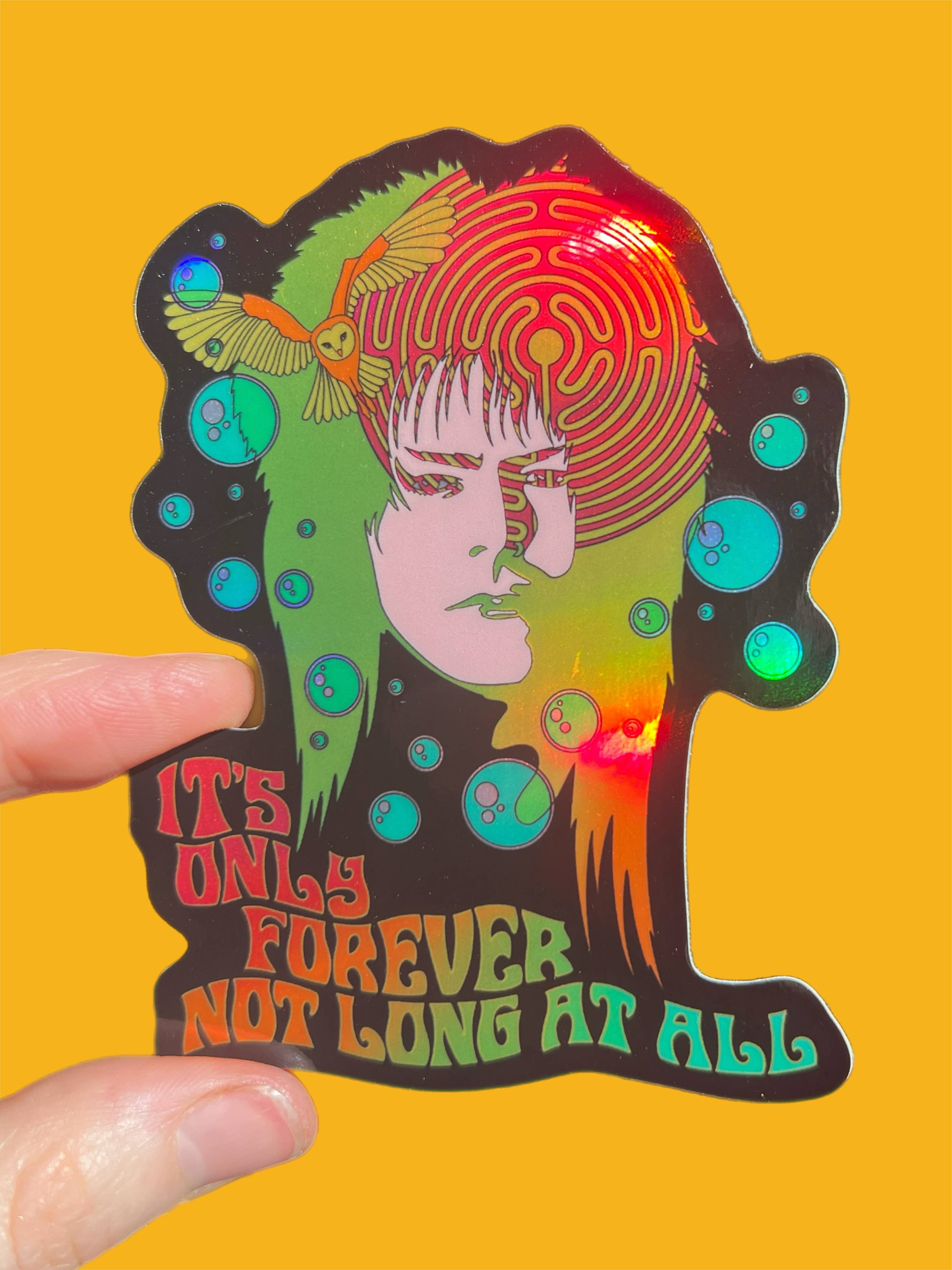 Astral Weekend - Wholesale Sticker - Labyrinth David Bowie Hologram STICKER 3 Inch2