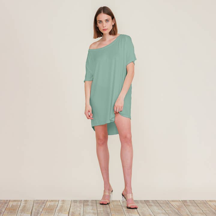 ROLYPOLY - Wholesale Dress - Women's - Loose T Shirts Home Short Shirt Mini Dresses Tunic