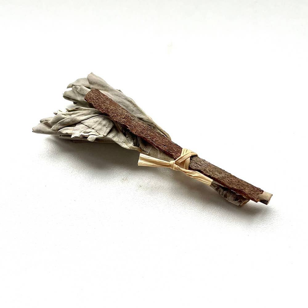 VIE – Großhandel Salbeibündel – Mini-Schmudge-Bündel, Weißer Salbei mit Zimt 4"2