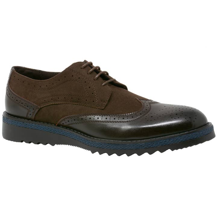 Chaussures à bout d'aile Alpine Swiss Alec pour homme 1,5 po semelle ondulée Semelle intérieure et doublure en cuir - ALEC-Parent pour la vente par Alpine Swiss