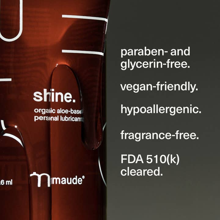 maude - Wholesale Personal Lubricant - Shine, 4 oz - water-based personal lubricant, organic aloe3