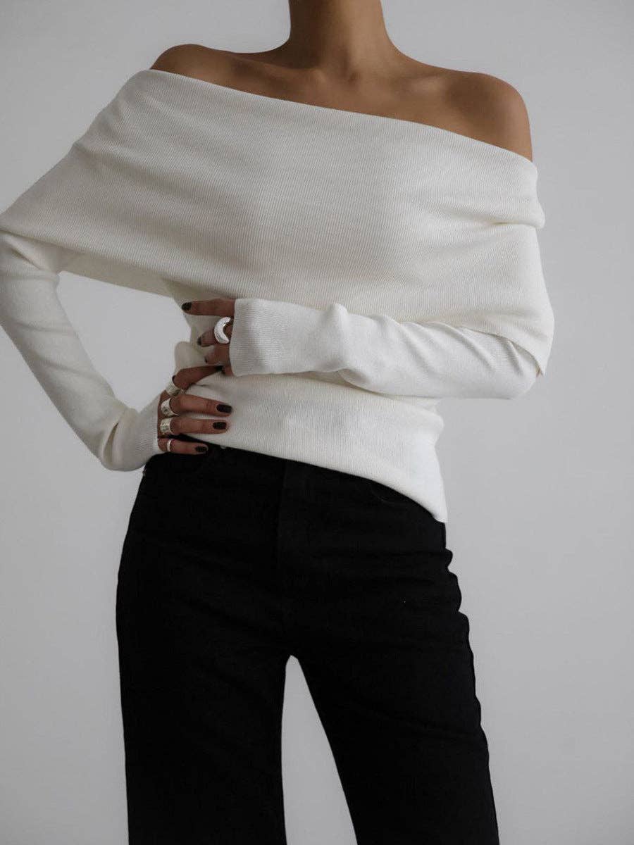 Marayn - Wholesale Knit Sweater - Women's - Chic OffShoulder Knit Sweater for FallWinter 20259