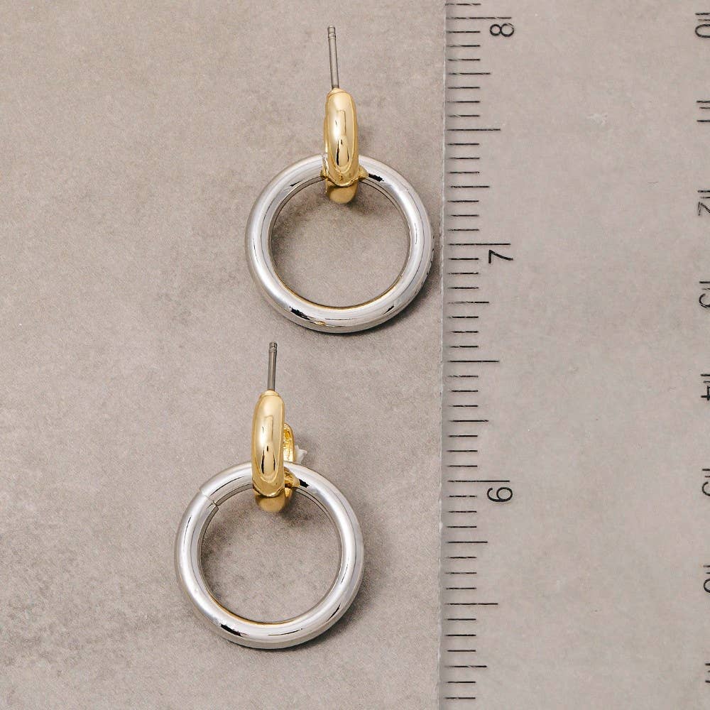 DEUX TONS Créoles bicolores en or trempé en vente sur Faire3